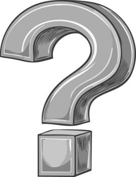 Engraved Question Mark. Problem Solving, Uncertainty Concept. Grey Scale Hand Drawn Graphic Style vector