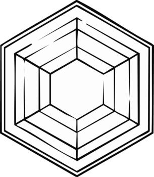 hexágono geométrico forma, sin costura lazo hexágono fondo, interminable lineal lazo diseño en geométrico formar vector