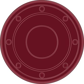 Maroon circular design with concentric circles and decorative elements vector