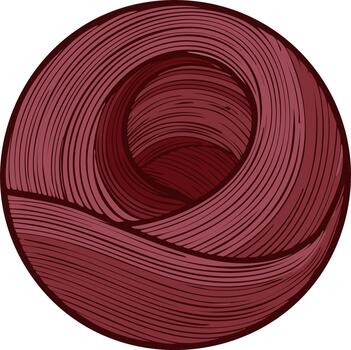 Circular abstract illustration of intertwined lines with a swirling effect vector