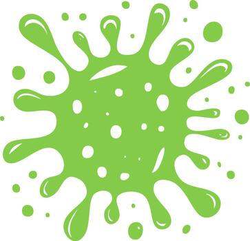 ilustración de un gota con líquido salpicar efecto, ligero verde color aislado en blanco vector