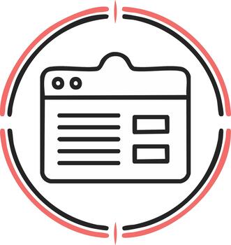 web página en un objetivo alcance icono para digital márketing y seo estrategia vector