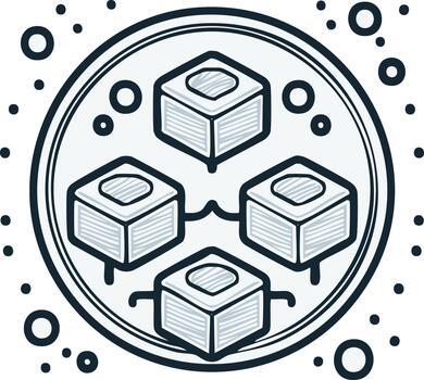 blockchain tecnología concepto con conectado datos bloques en un red ilustración vector