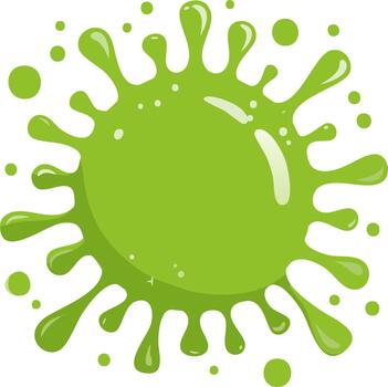 verde limo chapoteo líquido pintar gota dibujos animados gráfico elemento antecedentes vector