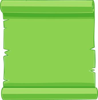 Fresco verde pergamino Desplazarse con arrollado termina para mensaje o mapa marcador de posición vector