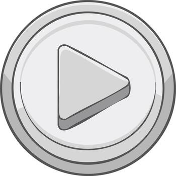 gris circular jugar botón icono medios de comunicación jugador comienzo interfaz diseño elemento vector