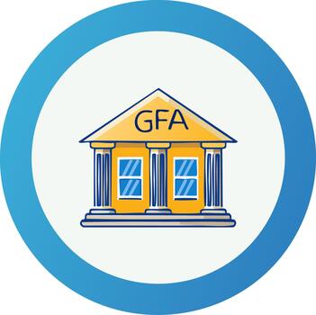 clásico edificio con columnas icono para finanzas, bancario, o gobierno servicios vector