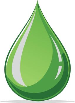 lustroso verde líquido soltar con Destacar y sombra efecto vector