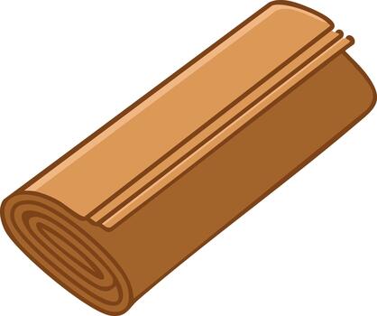 Illustration of an Rolled Up Brown Mat Suitable for Various Uses and Applications vector