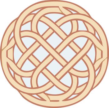 céltico nudo símbolo en circular forma, decorativo irlandesa ornamento, antiguo geométrico entrelazar modelo vector