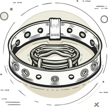 metal parte en lineal estilo, industrial diseño elemento para mecánico Ingenieria y técnico dibujos o 3d modelado vector