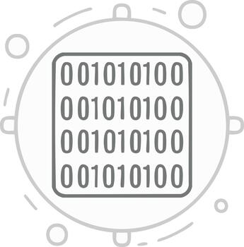 computadora Ciencias icono con binario código números representando digital datos y programación vector