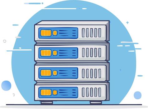datos centrar servidor apilar ilustración datos almacenamiento sistema red tecnología vector