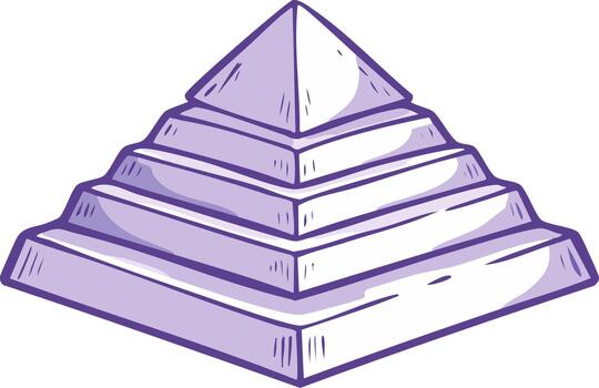 Step Pyramid Simple Illustration for Design and Ancient Civilization Topics vector
