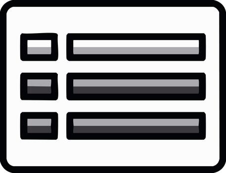 Abstract Checklist or Task List Icon with Three Rows vector