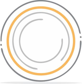 Abstract circular logo with modern concentric lines, a icon for technology or cycle concepts vector