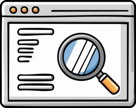 aumentador vaso terminado web página datos con buscar bar ilustración vector