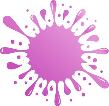 Pink Gradient Paint Splatter Burst, Blob, Stain, Artistic, Abstract Graphic vector