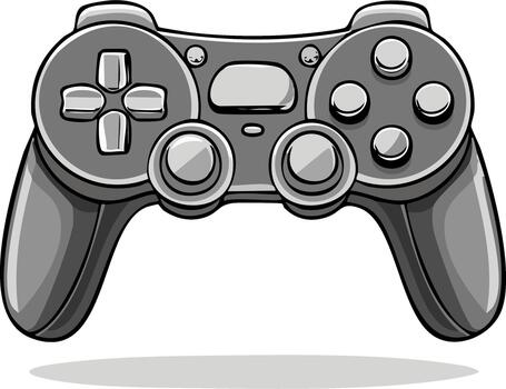 Cartoon Drawing of a Modern Gaming Controller, Symbol of Entertainment Technology, for Recreation and Interactive Digital Experiences vector