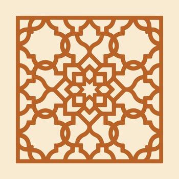 cuadrado marroquí geométrico modelo icono demostración repitiendo enrejado motivos con ornamental simetría y decorativo diseño vector