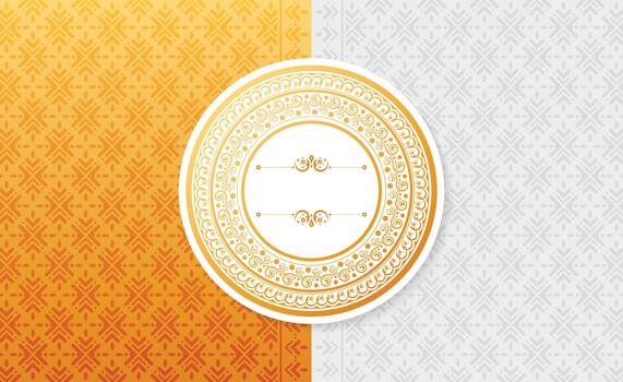 florido dorado circulo marco con decorativo antecedentes modelo ilustración vector