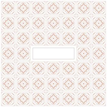 Elegant Repetitive Arabesque Pattern in Square Tiles Ornamental Decorative Design vector