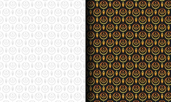 Modern Geometric Circle Ring Decorative Seamless Background Pattern Template vector