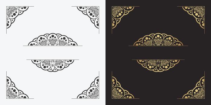 Elegant Ornate Frame Design with Intricate Corners Decorative Element vector