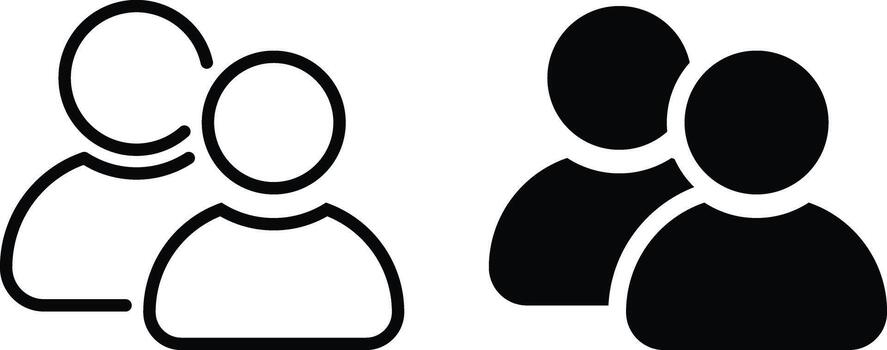 Community People Symbols. User profile symbols. User identity icon. Community member and identity signs. Social network and identity signs. Group and crowd sign vector
