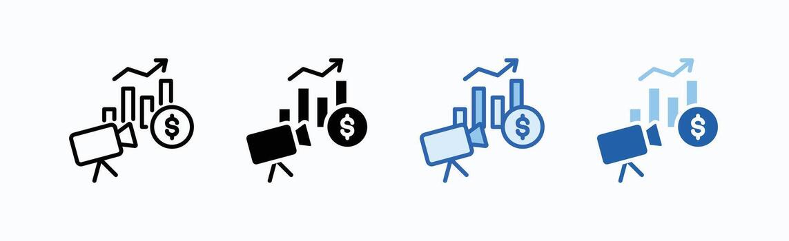 Projection Icon Sheet Multiple Style vector