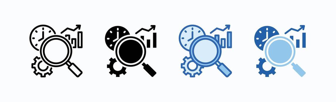 Analysis Icon Sheet Multiple Style vector