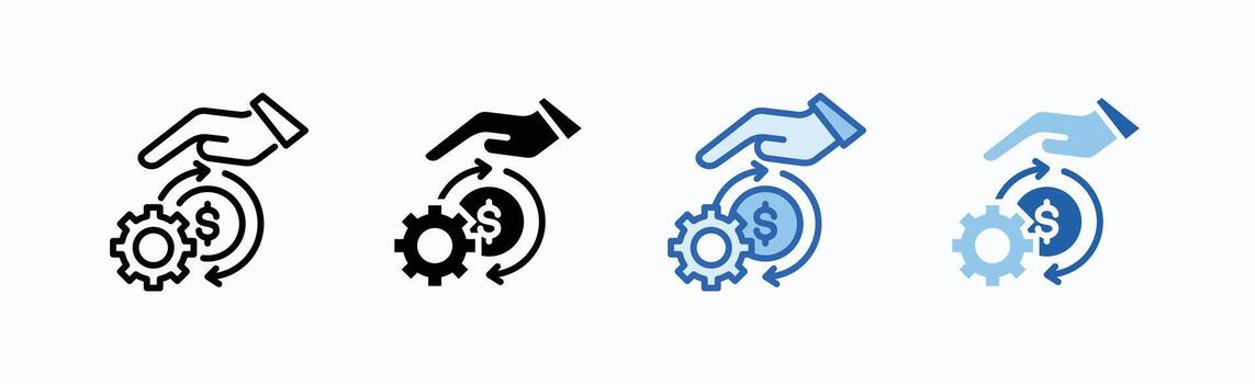 Credit Icon Sheet Multiple Style vector