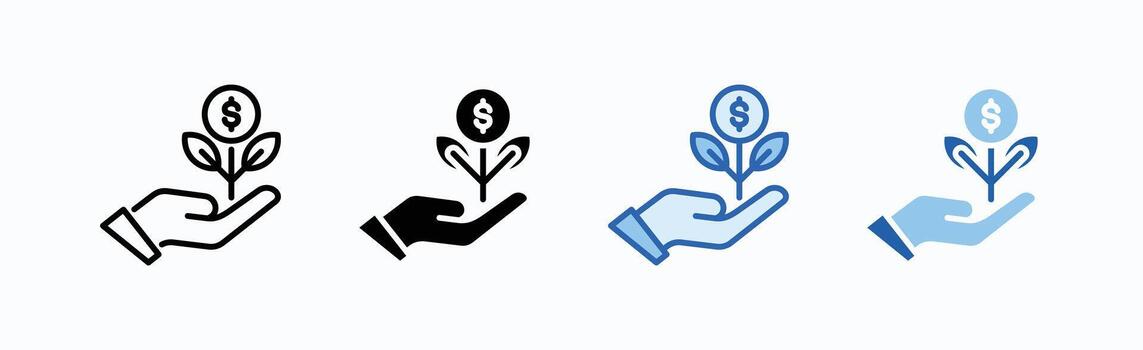 Investment Icon Sheet Multiple Style vector