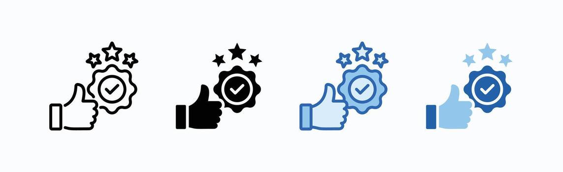 Satisfaction Icon Sheet Multiple Style vector