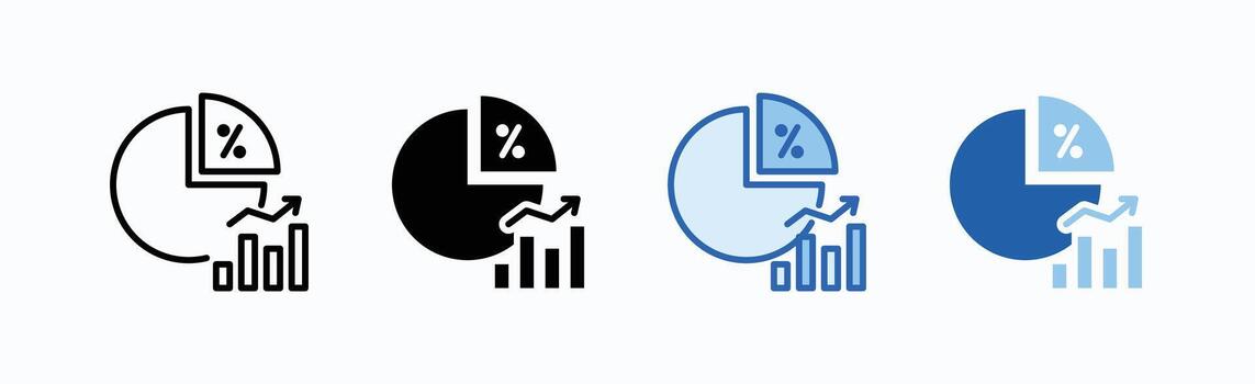 Market Share Icon Sheet Multiple Style vector