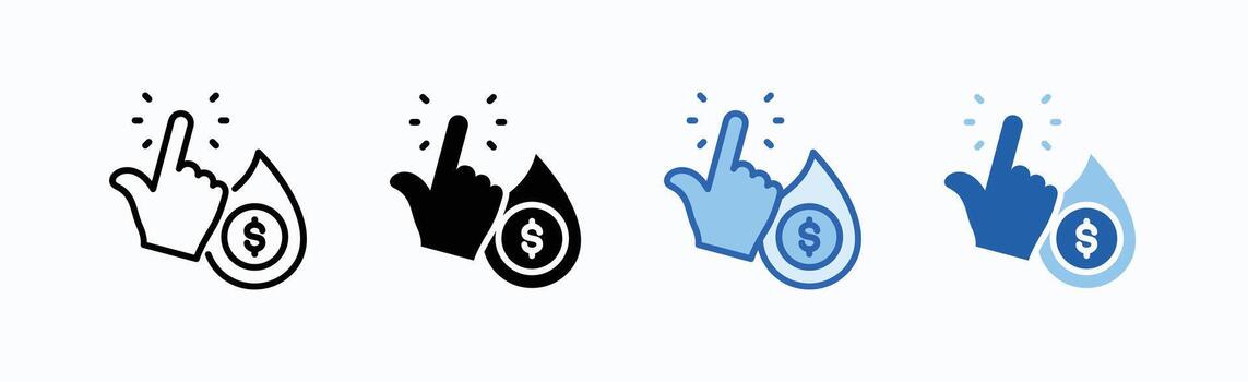 Liquidity Icon Sheet Multiple Style vector