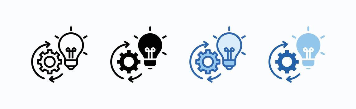 Working Icon Sheet Multiple Style vector