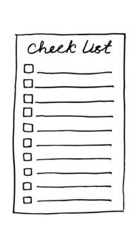 Hand-drawn blank checklist or to-do list with circles vector