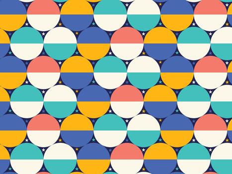 geometric colorful circle shape background pattern vector
