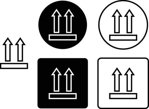 Upward two arrows icons set, double direction, growth, and progress symbols collection, outline graphic group, editable design elements for business, success, and navigation projects vector