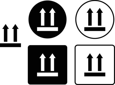 Upward two arrows icons set, double direction, growth, and progress symbols collection, solid graphic group, editable design elements for business, success, and navigation projects vector