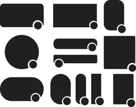 Set of Chat Message Bubbles . Communication icons. Talk bubble, dialog. Web icons. Online communication. Conversation, SMS, Notification, Trendy icons Flat style vector