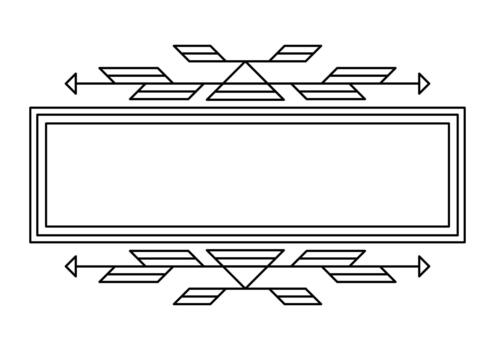 línea geométrico marco imagen. tribal étnico decorativo lineal antecedentes. vector