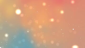 Soft orange and blue abstract background with glowing bokeh lights and smooth blur texture. video