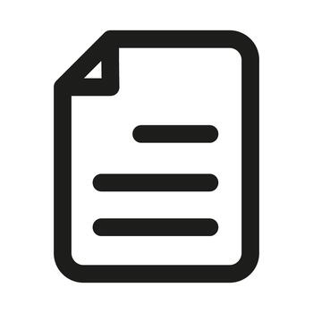 Document Page Icon. Modern Professional Minimal Line Symbol for Files and Information vector