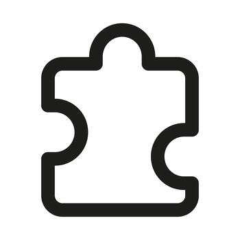 Puzzle Piece Icon. Modern Professional Minimal Line Symbol for Problem Solving and Strategy vector