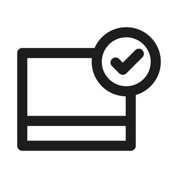 Confirmation Icon. Modern Professional Minimal Line Symbol for Approval and Verification vector