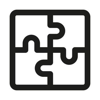 Puzzle Icon. Modern Professional Minimal Line Symbol for Problem Solving and Strategy vector
