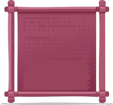 Maroon Scroll with Text Abstract Design Display Banner Sign Document vector