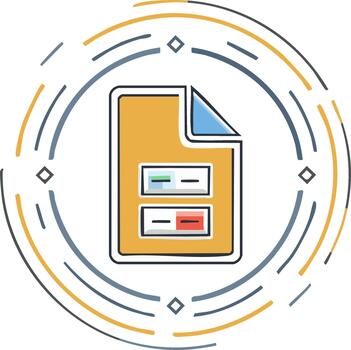 documento con Progreso barras demostración estado y comparación vector